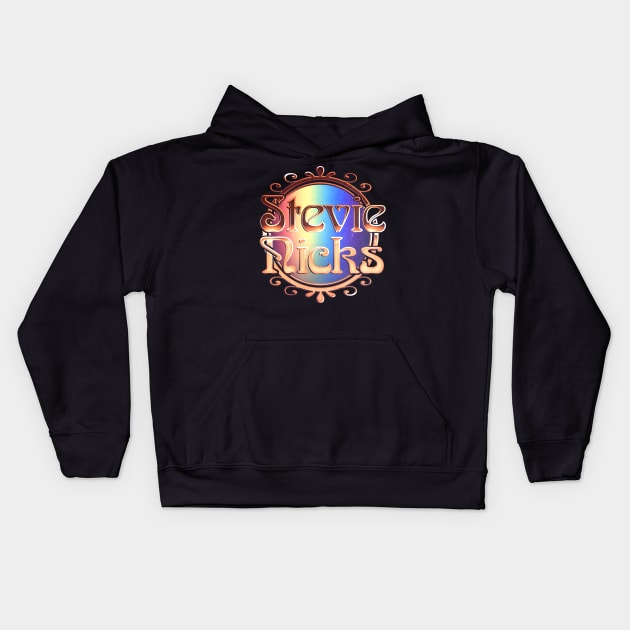 Stevie Nicks  /// Retro 70s-Style Typography Design Kids Hoodie by DankFutura